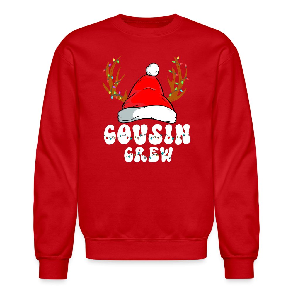 Christmas Cousin Crew Sweatshirt - red