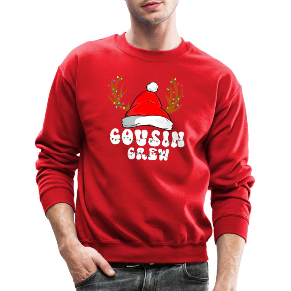 Christmas Cousin Crew Sweatshirt - red