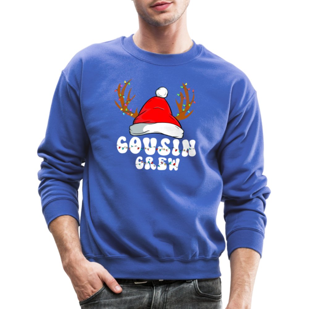 Christmas Cousin Crew Sweatshirt - royal blue