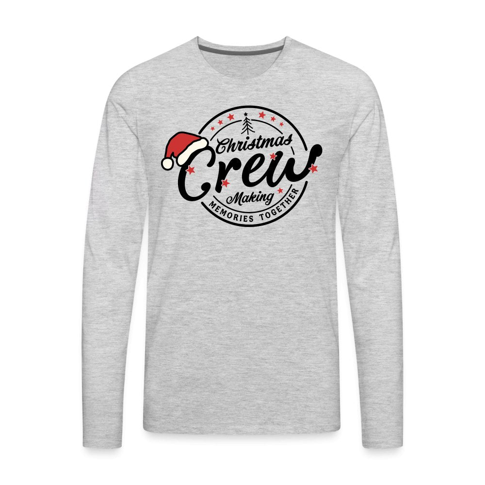 Christmas Crew Making Memories Together Men's Premium Long Sleeve T-Shirt - heather gray