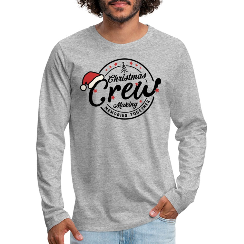 Christmas Crew Making Memories Together Men's Premium Long Sleeve T-Shirt - heather gray