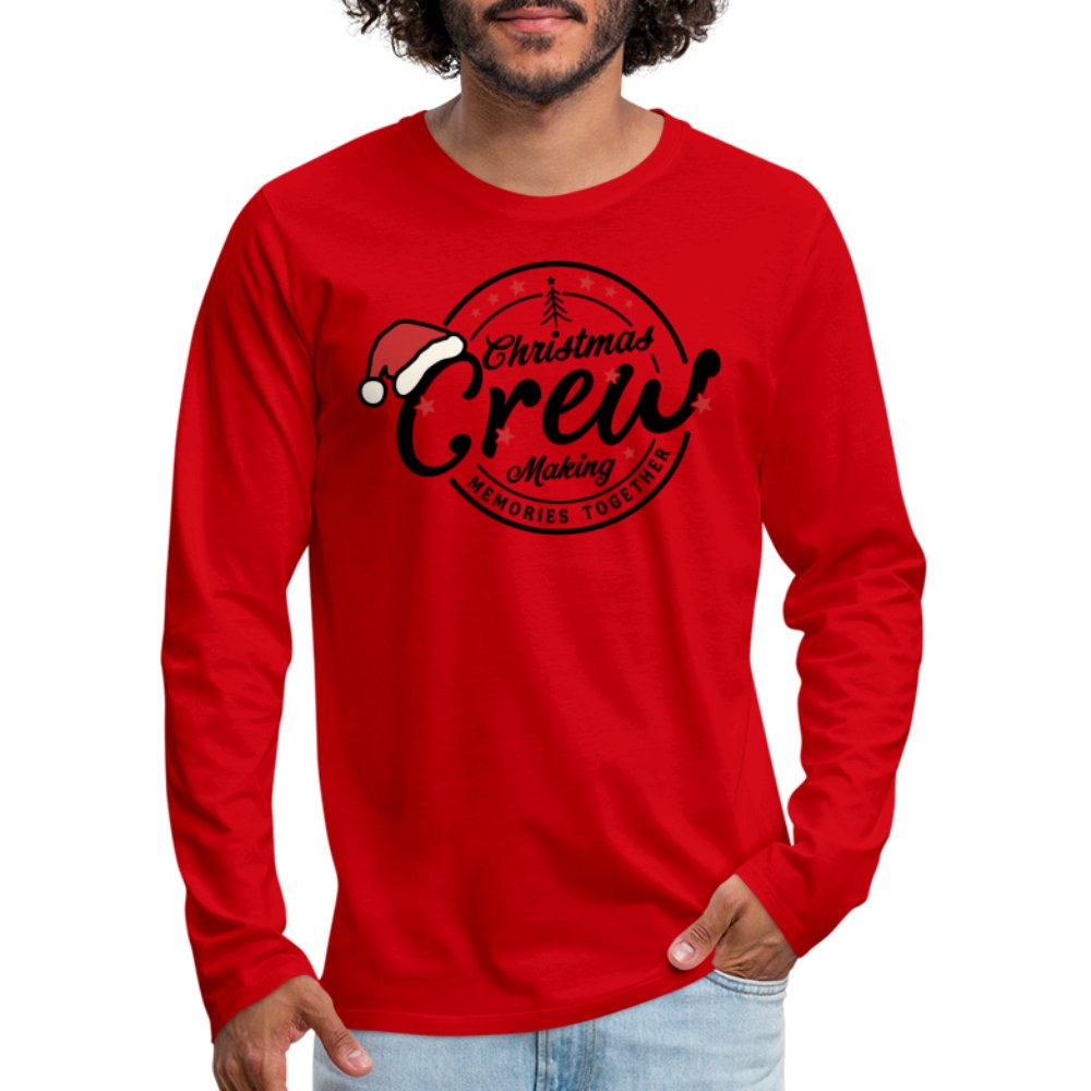 Christmas Crew Making Memories Together Men's Premium Long Sleeve T-Shirt - red