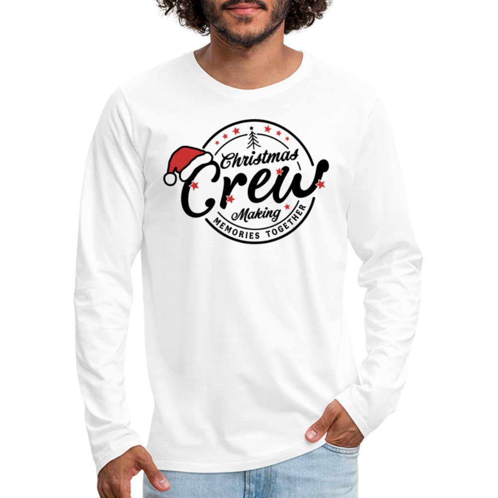 Christmas Crew Making Memories Together Men's Premium Long Sleeve T-Shirt - white