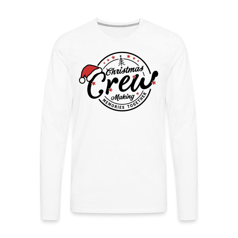 Christmas Crew Making Memories Together Men's Premium Long Sleeve T-Shirt - white