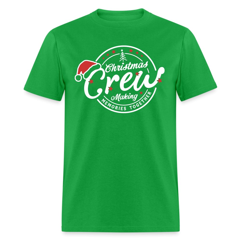 Christmas Crew Making Memories Together Unisex T-Shirt - bright green