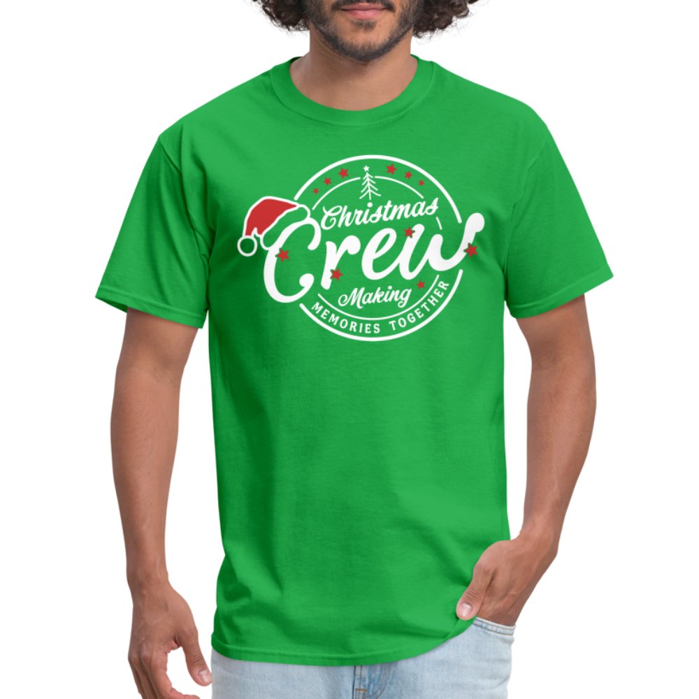 Christmas Crew Making Memories Together Unisex T-Shirt - bright green