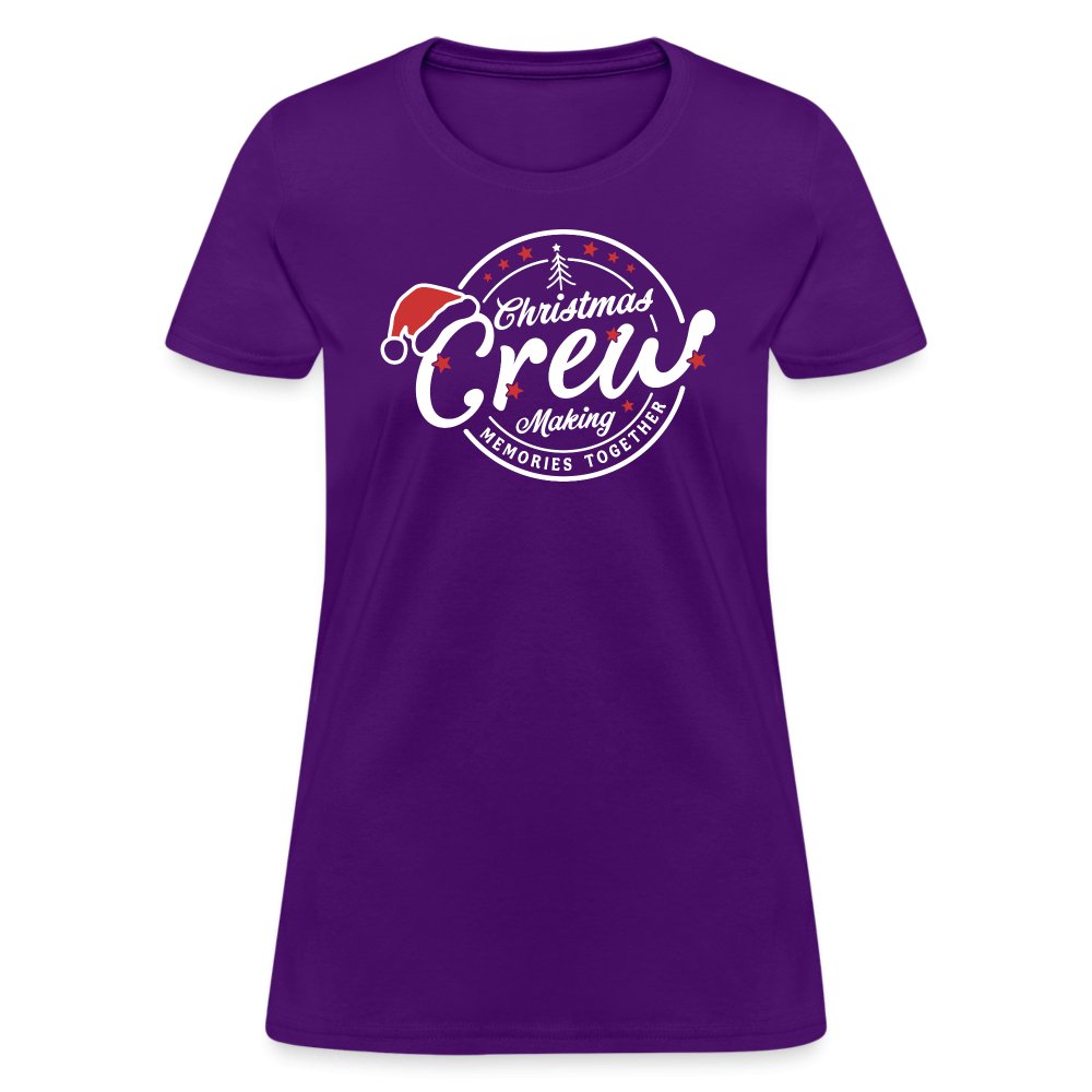 Christmas Crew Making Memories Together Women's Contoured T-Shirt - purple