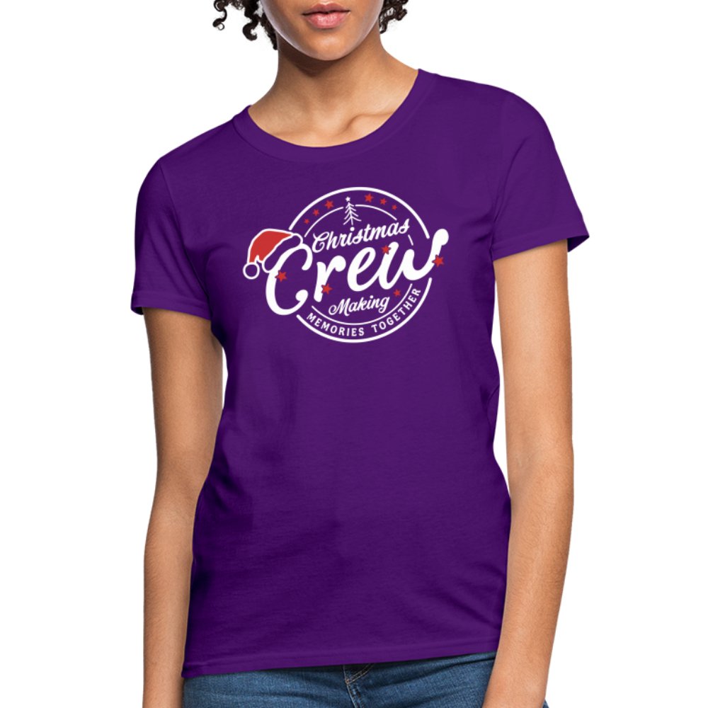 Christmas Crew Making Memories Together Women's Contoured T-Shirt - purple