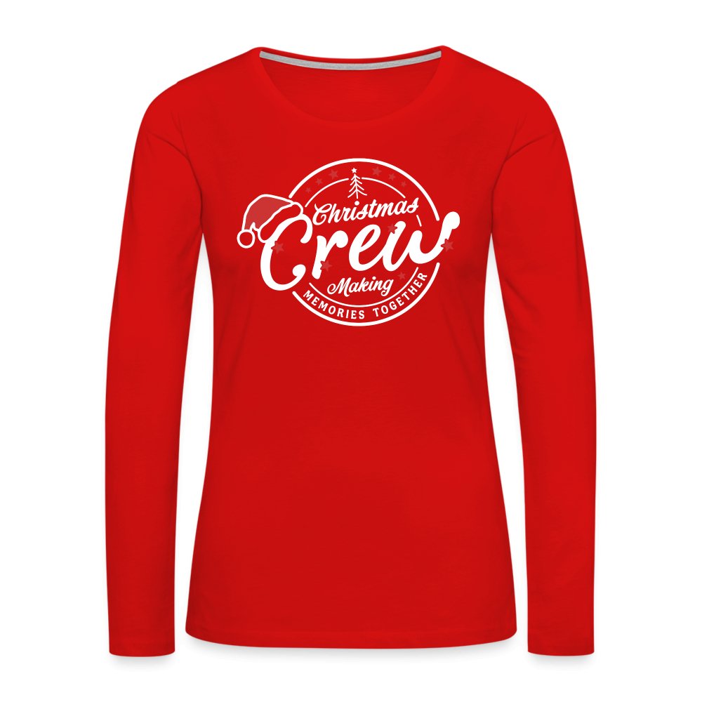 Christmas Crew Making Memories Together Women's Premium Long Sleeve T-Shirt - deep navy