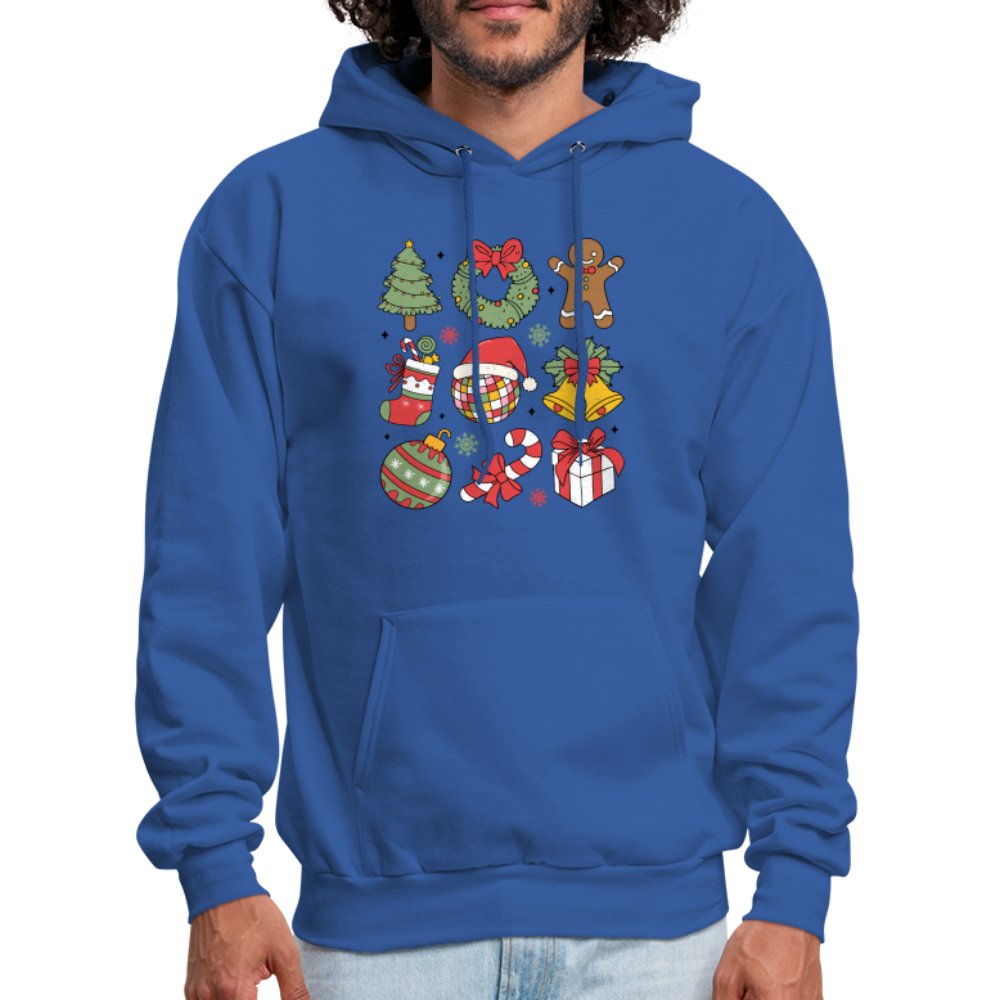 Christmas Themed Holiday Hoodie - royal blue