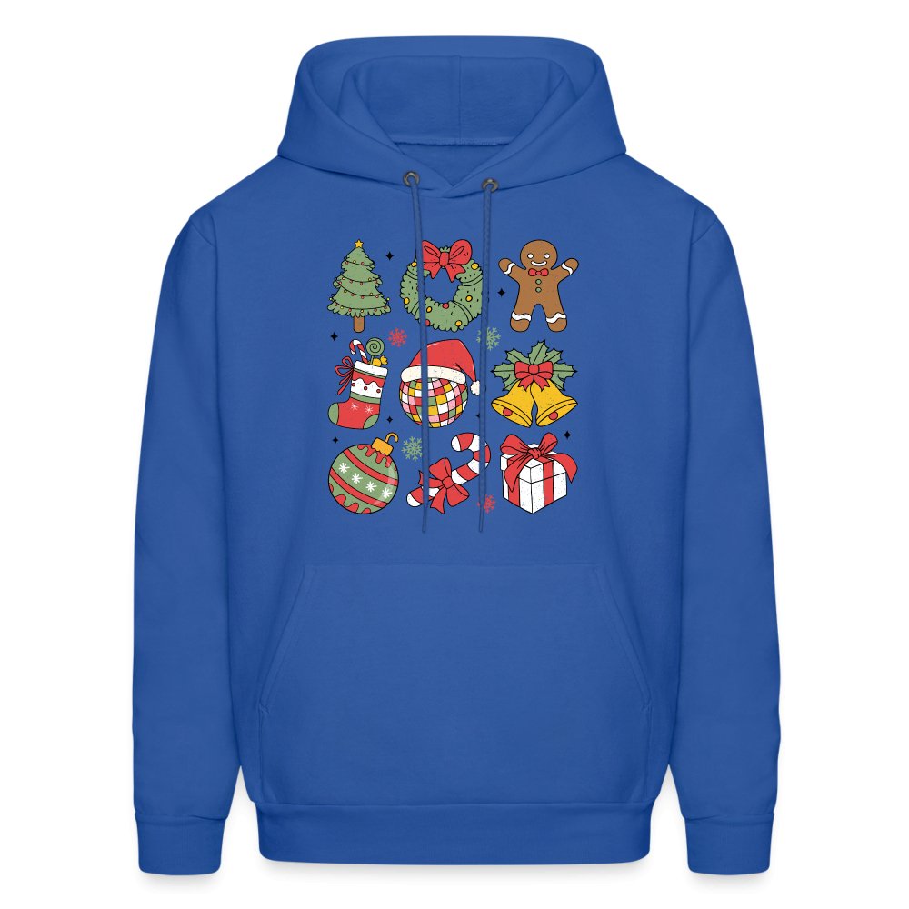 Christmas Themed Holiday Hoodie - royal blue