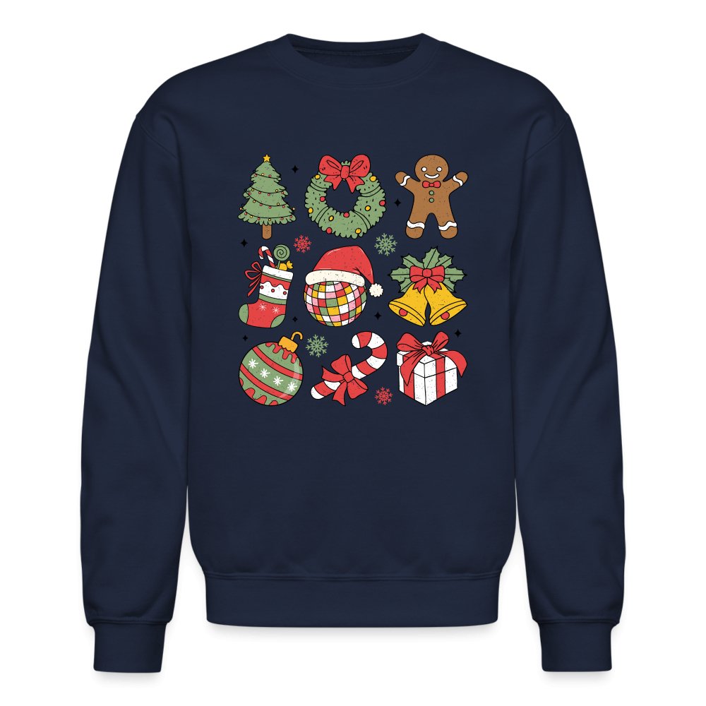 Christmas Themed Holiday Sweatshirt - navy