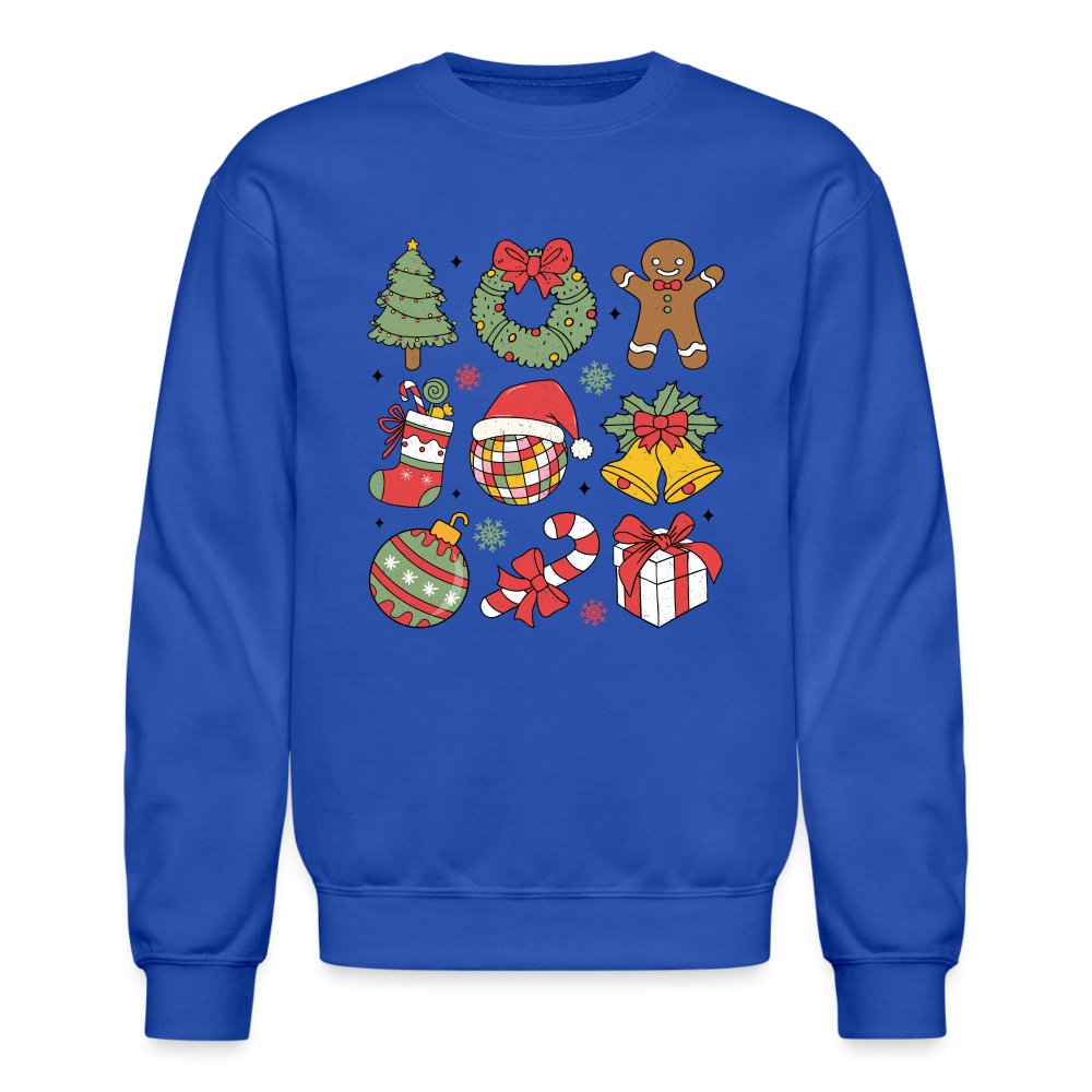 Christmas Themed Holiday Sweatshirt - royal blue