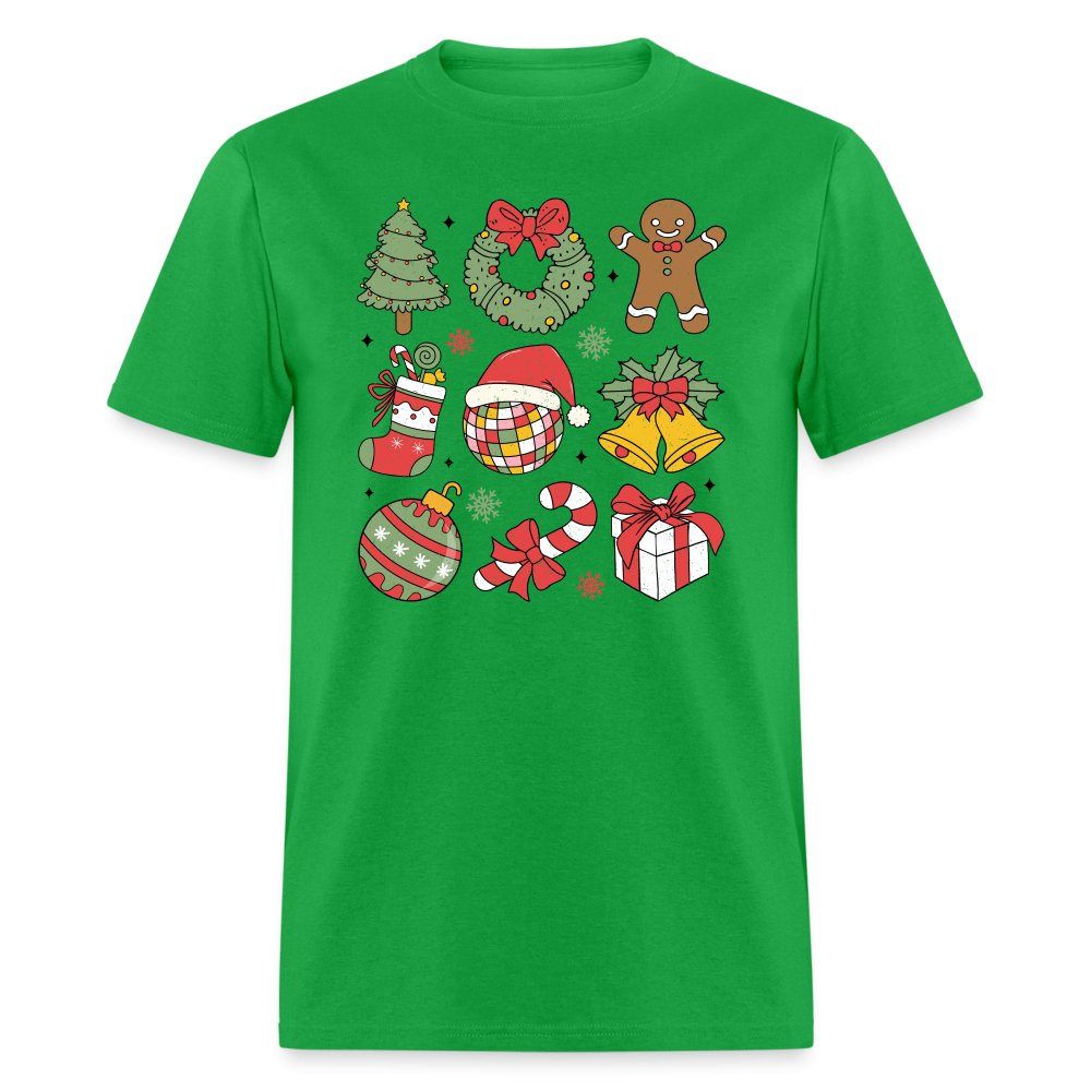 Christmas Themed Holiday T-Shirt - bright green