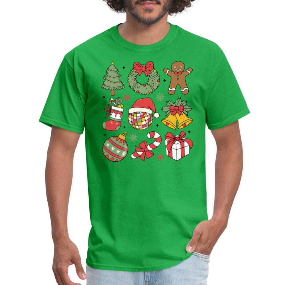 Christmas Themed Holiday T-Shirt - bright green