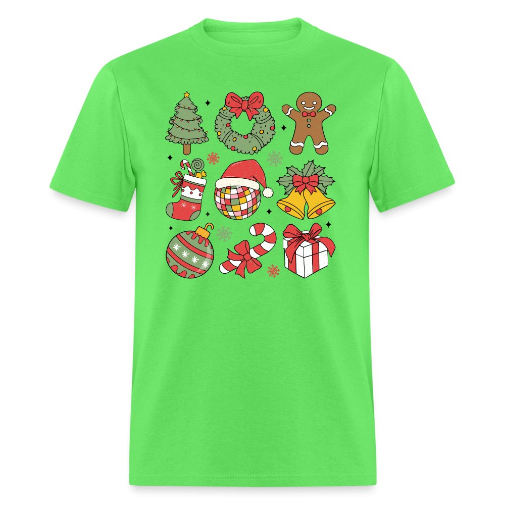 Christmas Themed Holiday T-Shirt - kiwi