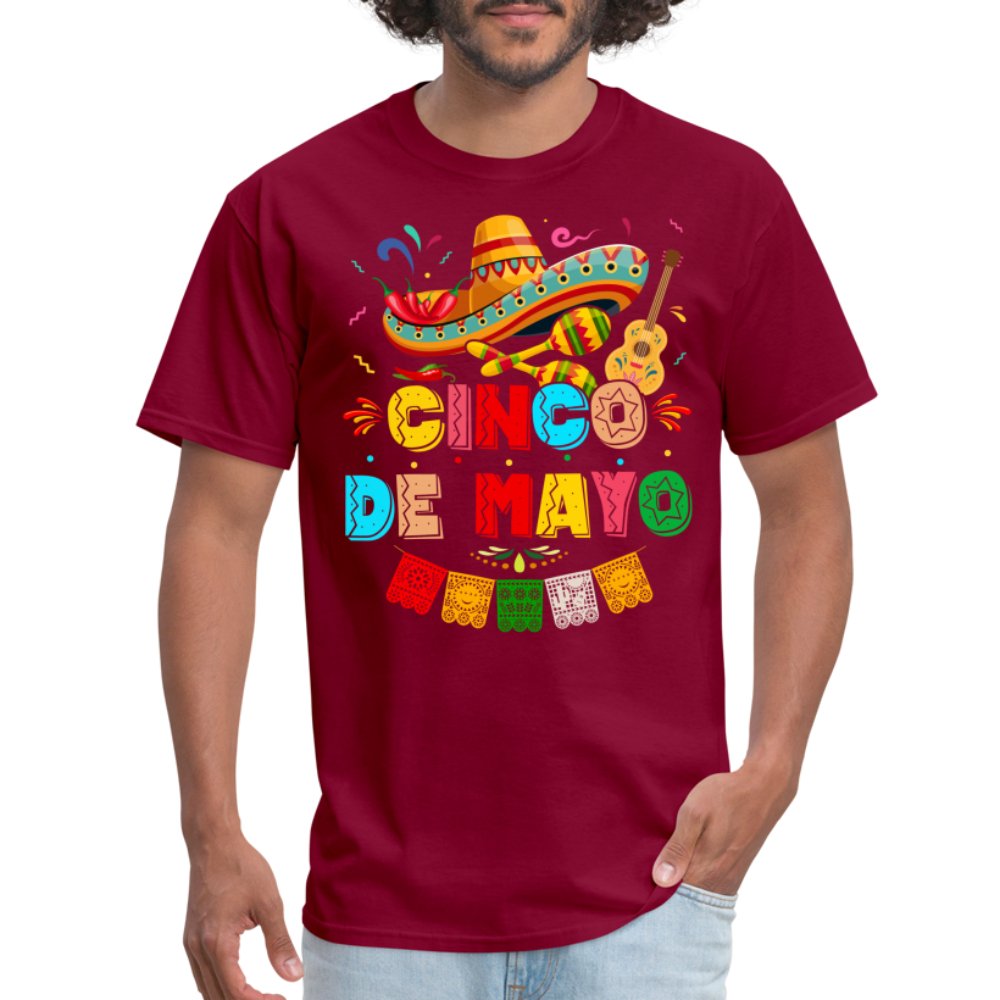 Cinco de Mayo T-Shirt - burgundy