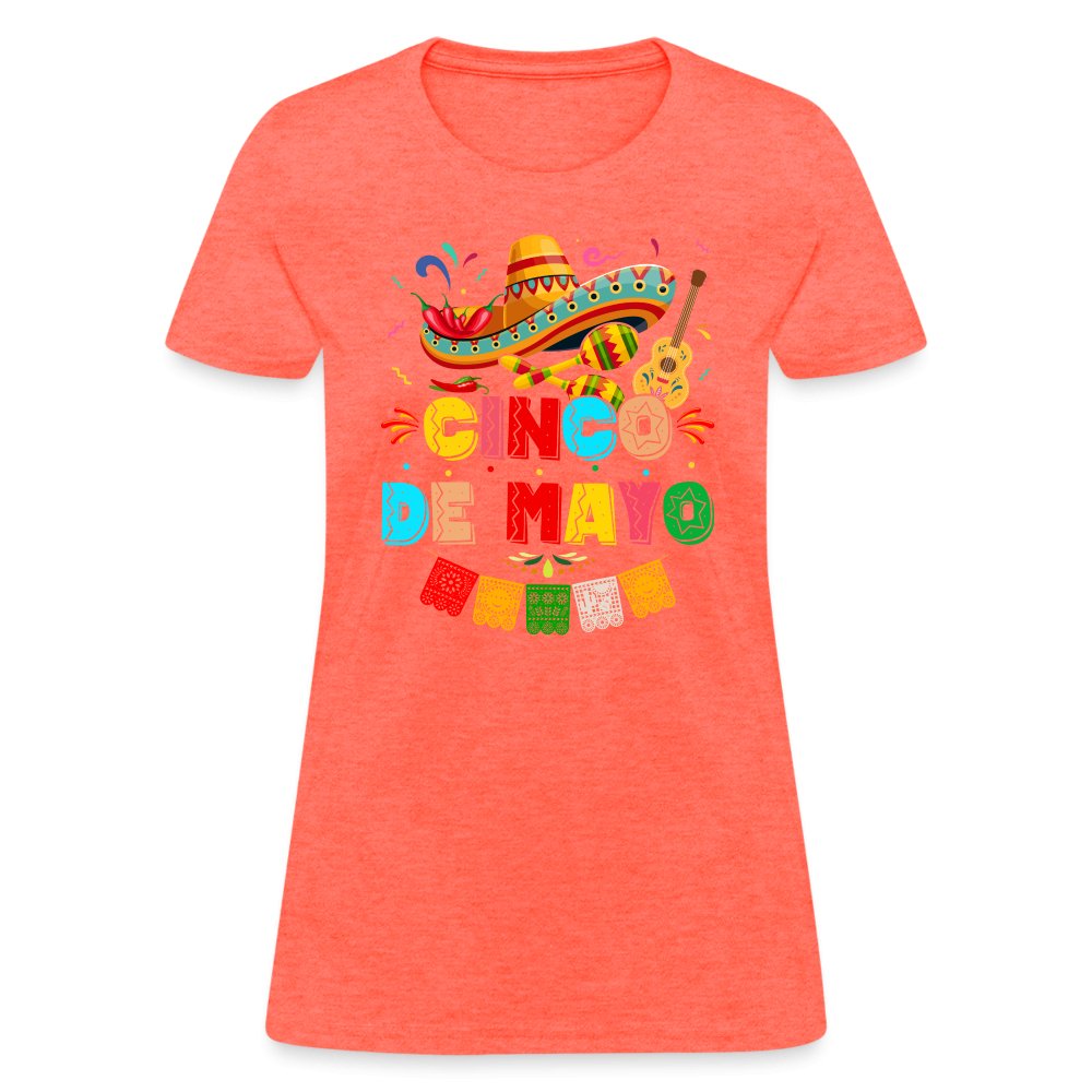 Cinco de Mayo Women's T-Shirt - heather coral