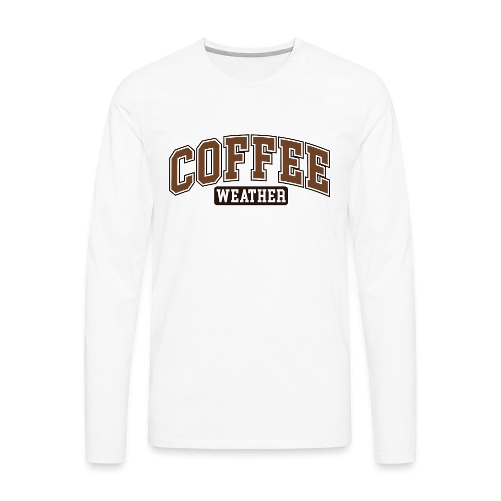 Coffee Weather Men's Premium Long Sleeve T-Shirt - heather gray