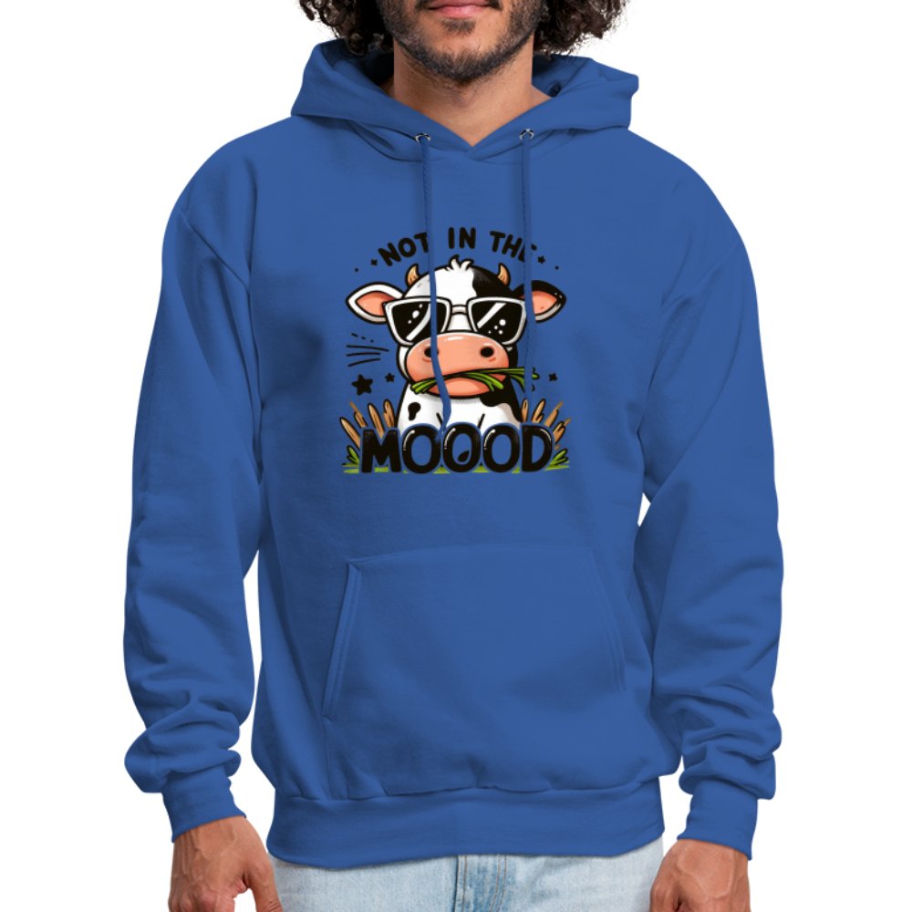 Cow Says Not In The Mood Hoodie - option1# - Men's Hoodie | Hanes P170