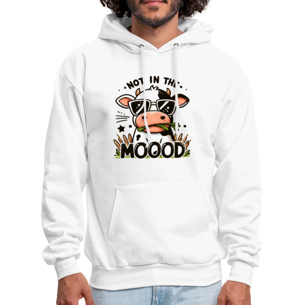 Cow Says Not In The Mood Hoodie - option1# - Men's Hoodie | Hanes P170