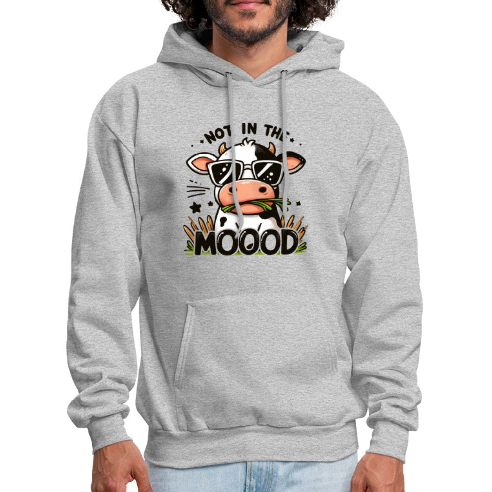 Cow Says Not In The Mood Hoodie - option1# - Men's Hoodie | Hanes P170