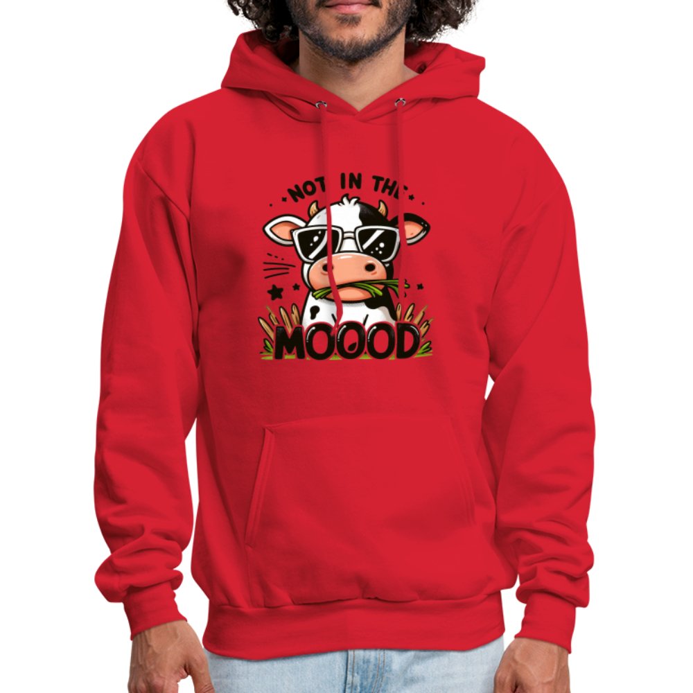 Cow Says Not In The Mood Hoodie - option1# - Men's Hoodie | Hanes P170