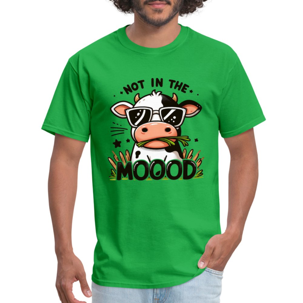 Cow Says Not In The Mood T-Shirt - option1# - Unisex Classic T-Shirt | Fruit of the Loom 3930