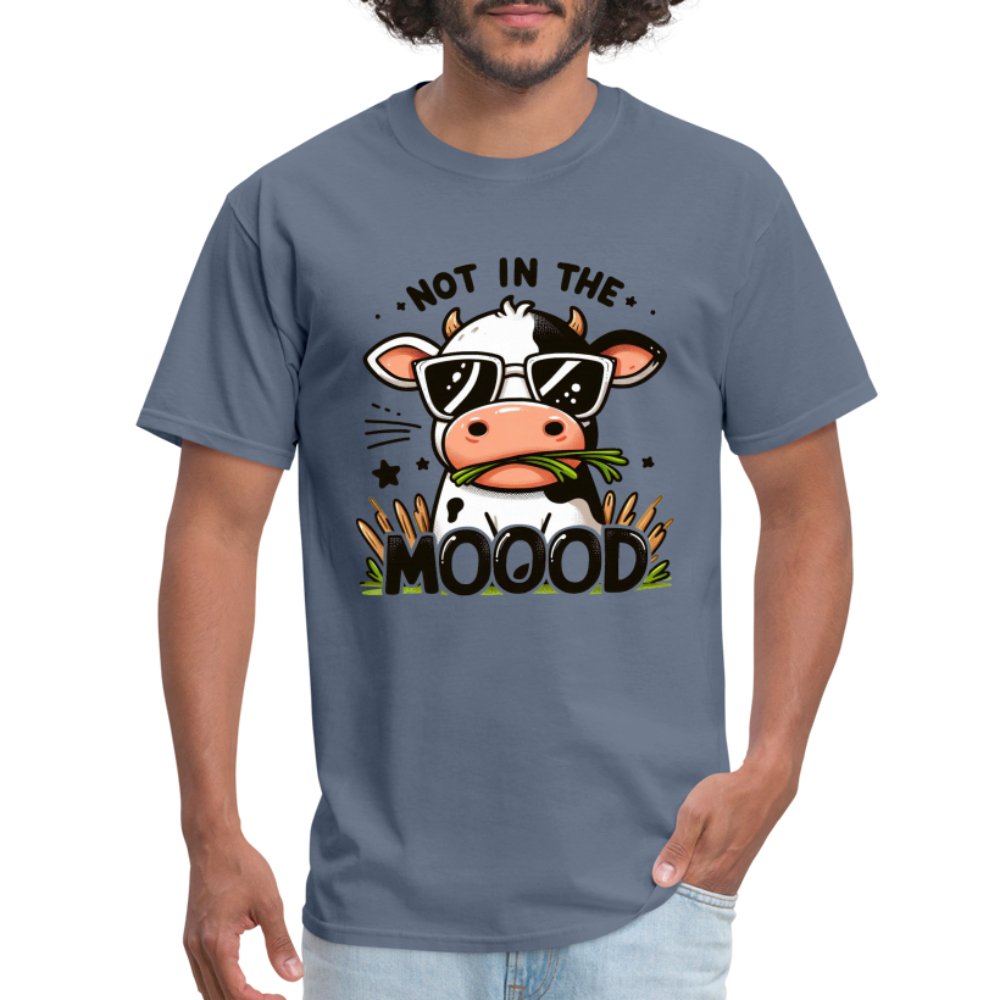 Cow Says Not In The Mood T-Shirt - option1# - Unisex Classic T-Shirt | Fruit of the Loom 3930