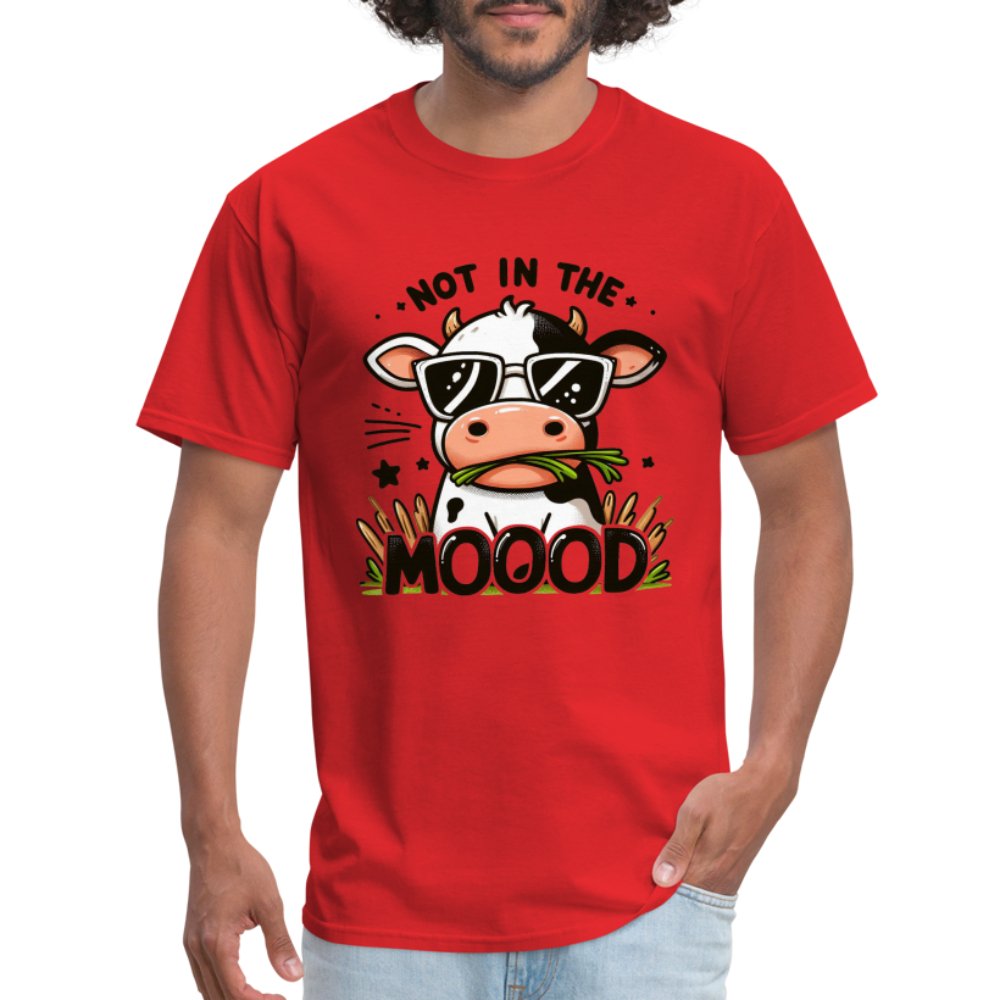 Cow Says Not In The Mood T-Shirt - option1# - Unisex Classic T-Shirt | Fruit of the Loom 3930