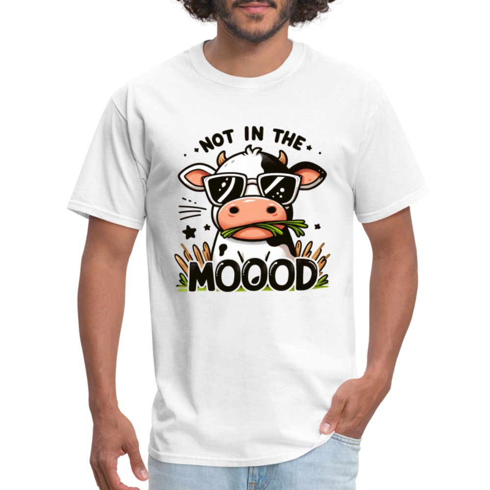 Cow Says Not In The Mood T-Shirt - option1# - Unisex Classic T-Shirt | Fruit of the Loom 3930