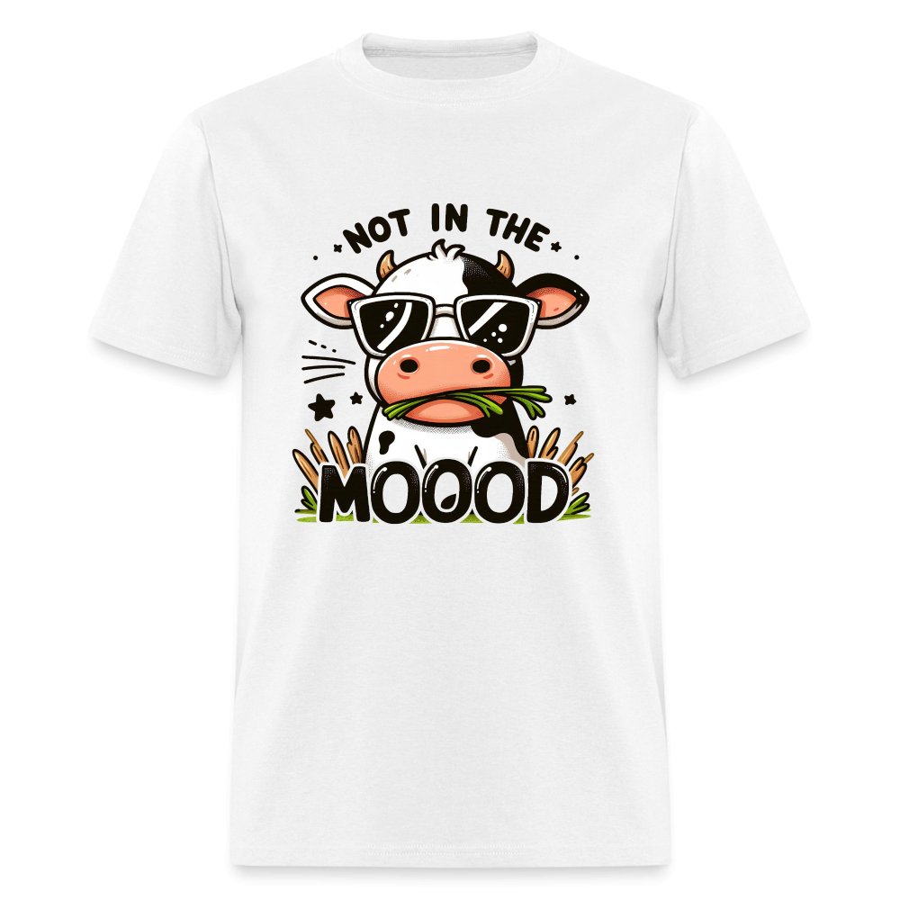 Cow Says Not In The Mood T-Shirt - option1# - Unisex Classic T-Shirt | Fruit of the Loom 3930