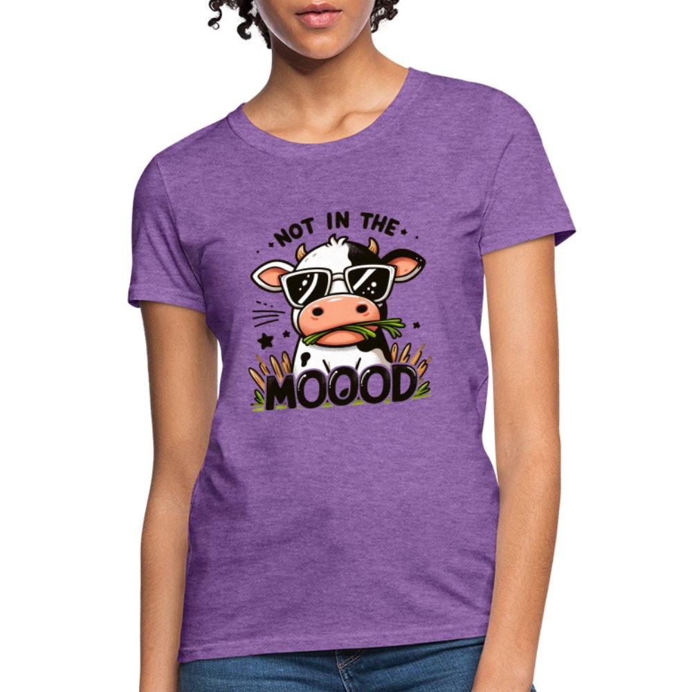 Cow Says Not In The Mood Women's Contoured T-Shirt - option1# - Women's T-Shirt | Fruit of the Loom L3930R