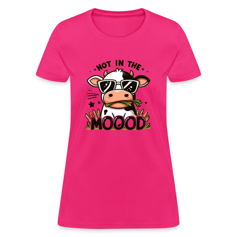 Cow Says Not In The Mood Women's Contoured T-Shirt - option1# - Women's T-Shirt | Fruit of the Loom L3930R