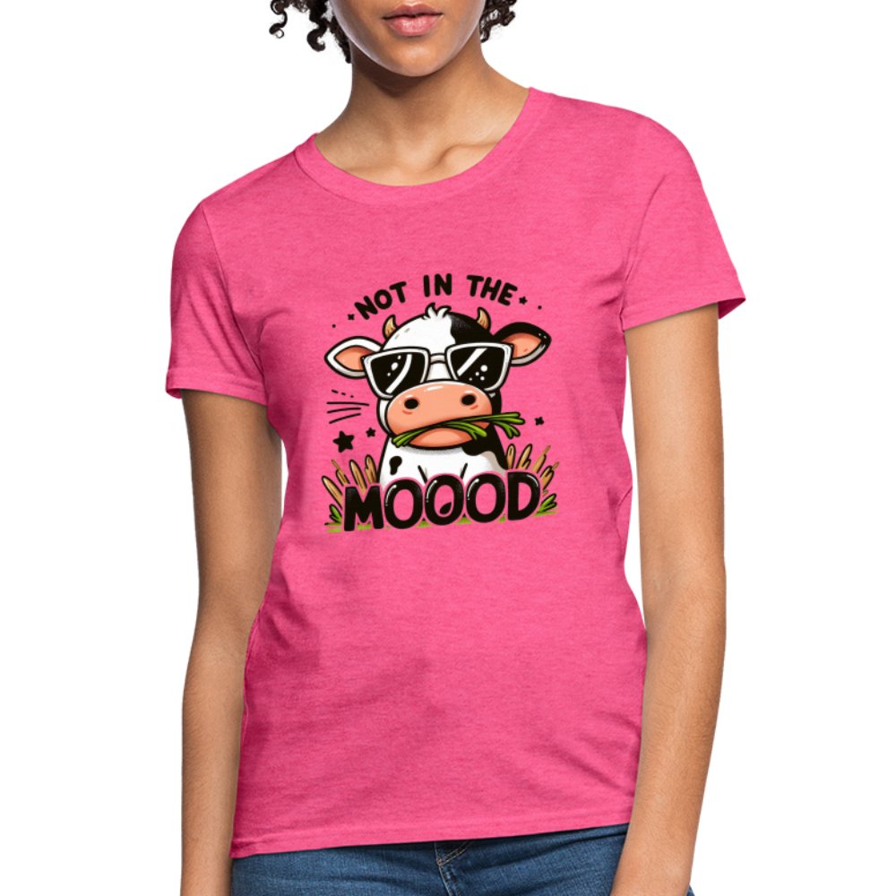 Cow Says Not In The Mood Women's Contoured T-Shirt - option1# - Women's T-Shirt | Fruit of the Loom L3930R