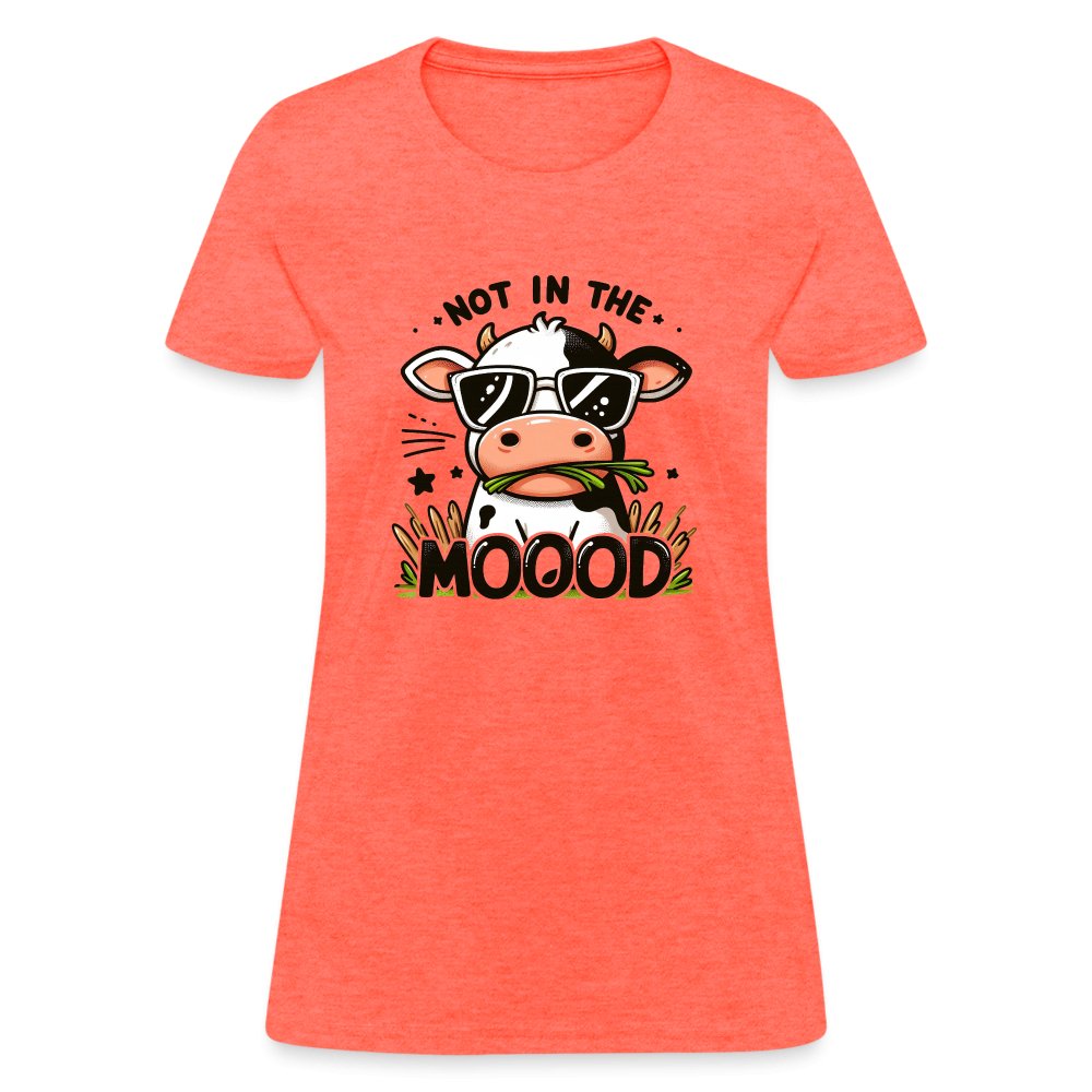 Cow Says Not In The Mood Women's Contoured T-Shirt - option1# - Women's T-Shirt | Fruit of the Loom L3930R