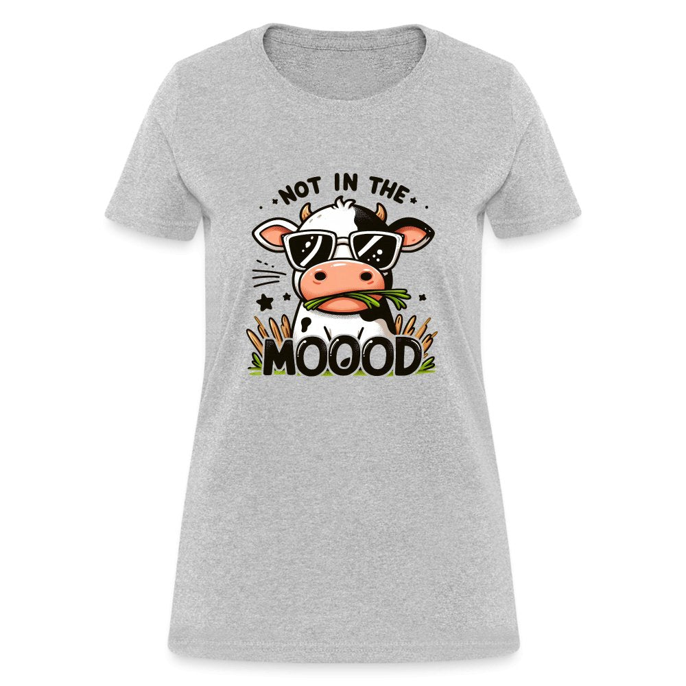 Cow Says Not In The Mood Women's Contoured T-Shirt - option1# - Women's T-Shirt | Fruit of the Loom L3930R