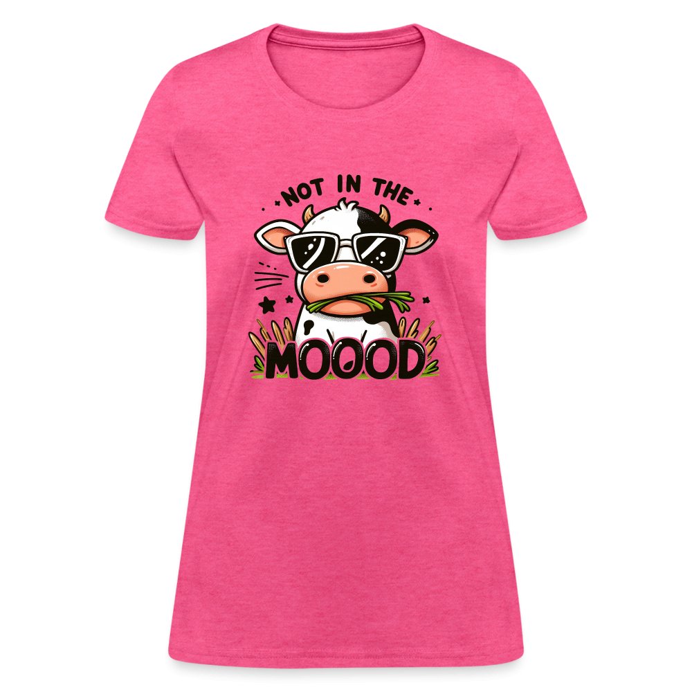 Cow Says Not In The Mood Women's Contoured T-Shirt - option1# - Women's T-Shirt | Fruit of the Loom L3930R