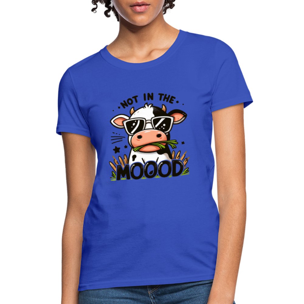 Cow Says Not In The Mood Women's Contoured T-Shirt - option1# - Women's T-Shirt | Fruit of the Loom L3930R