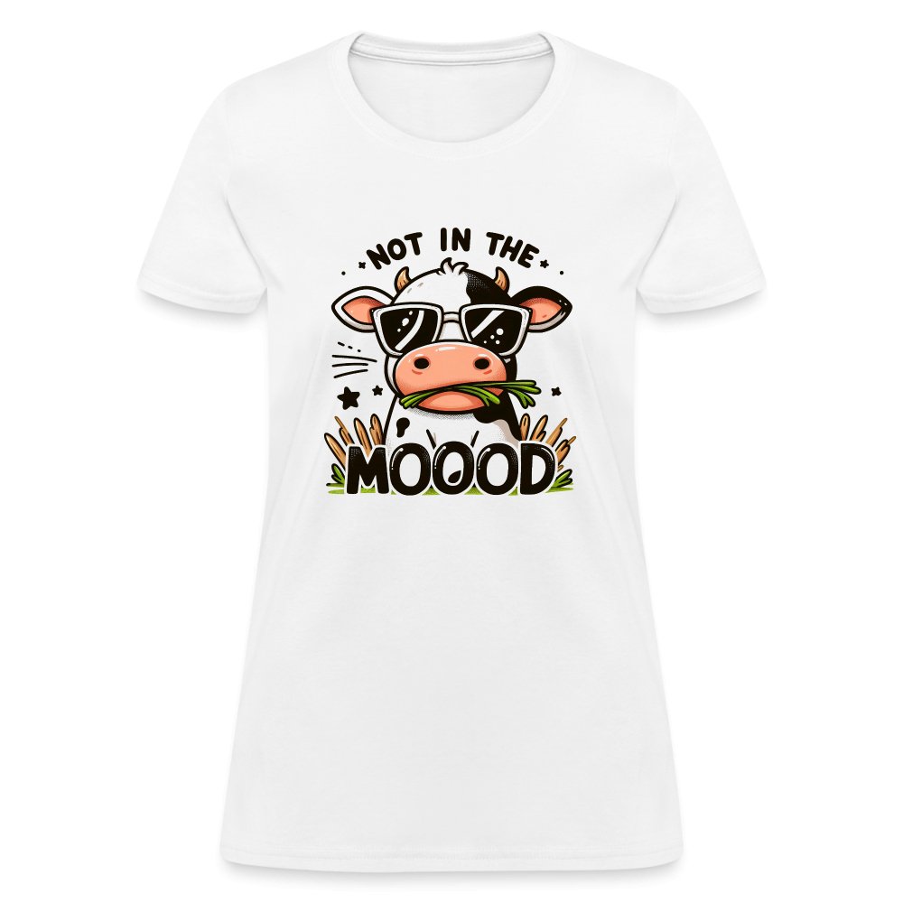 Cow Says Not In The Mood Women's Contoured T-Shirt - option1# - Women's T-Shirt | Fruit of the Loom L3930R