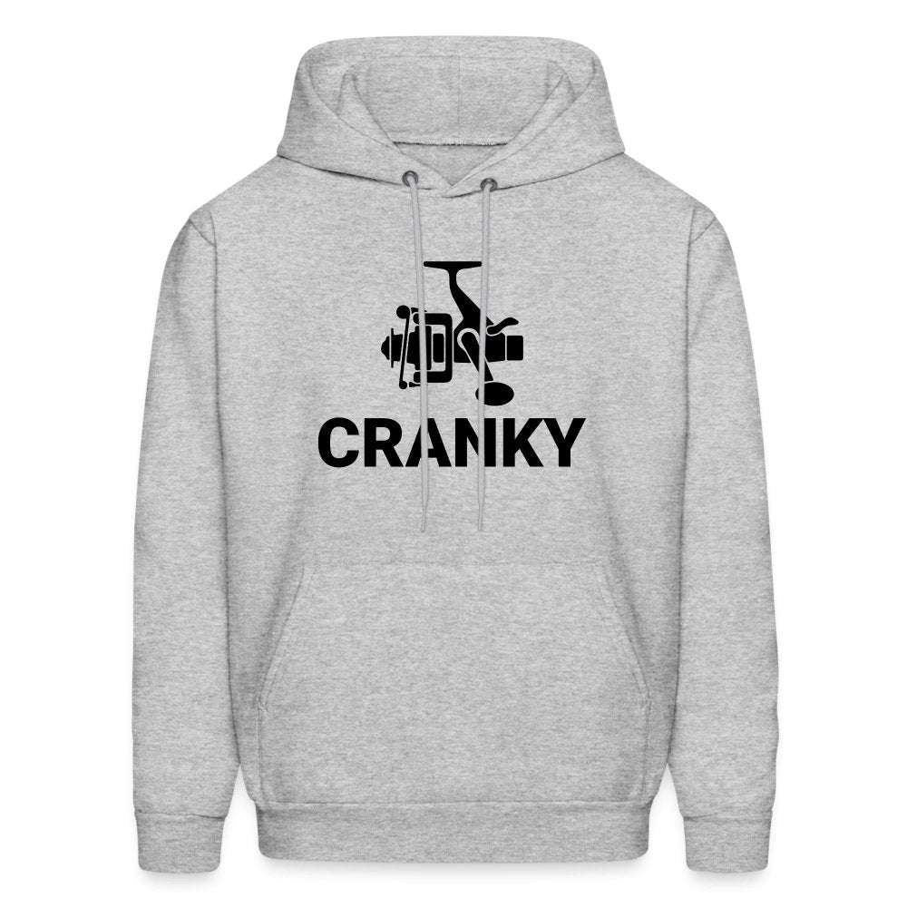 Cranky Hoodie (Fishing) - heather gray