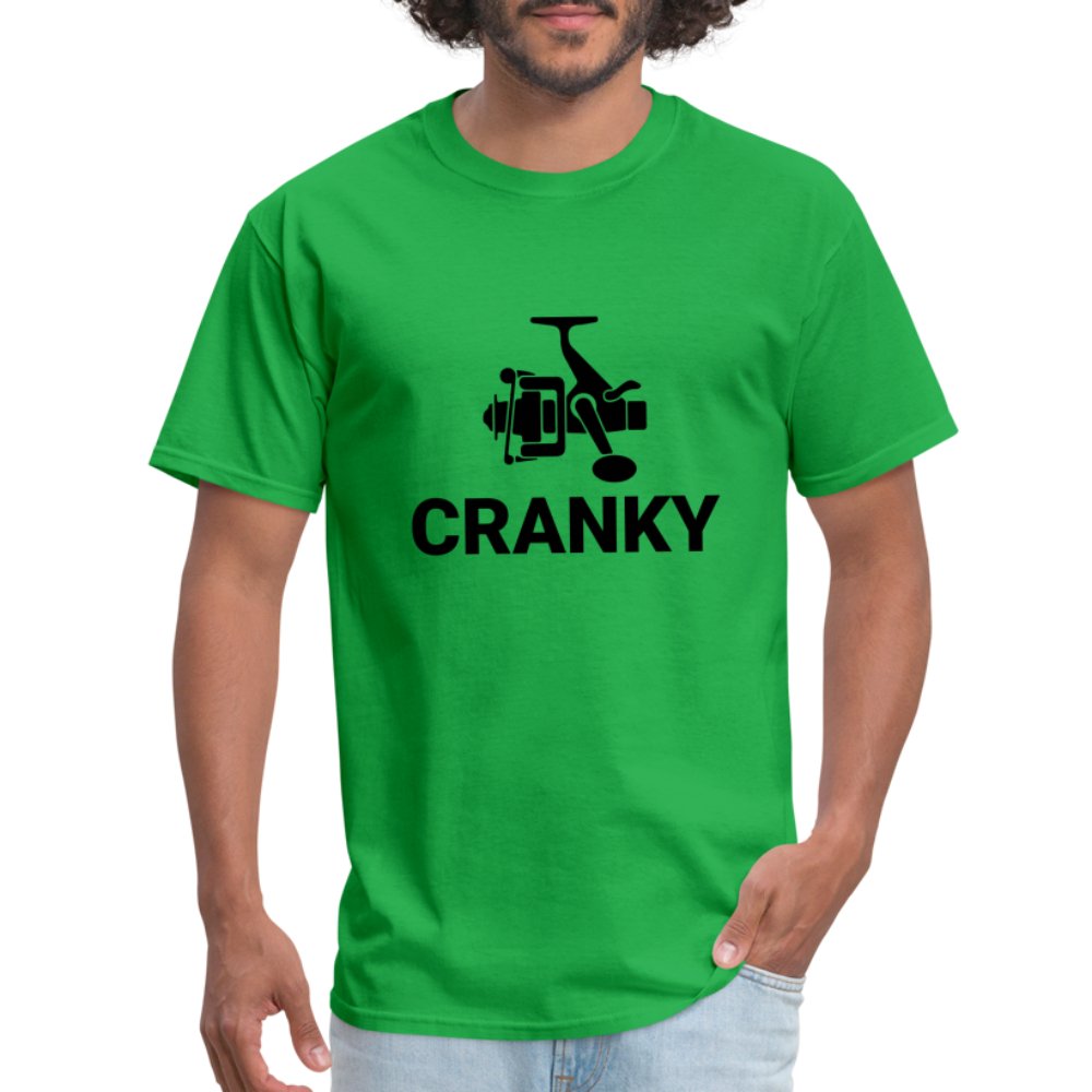 Cranky T-Shirt (Fishing) - bright green