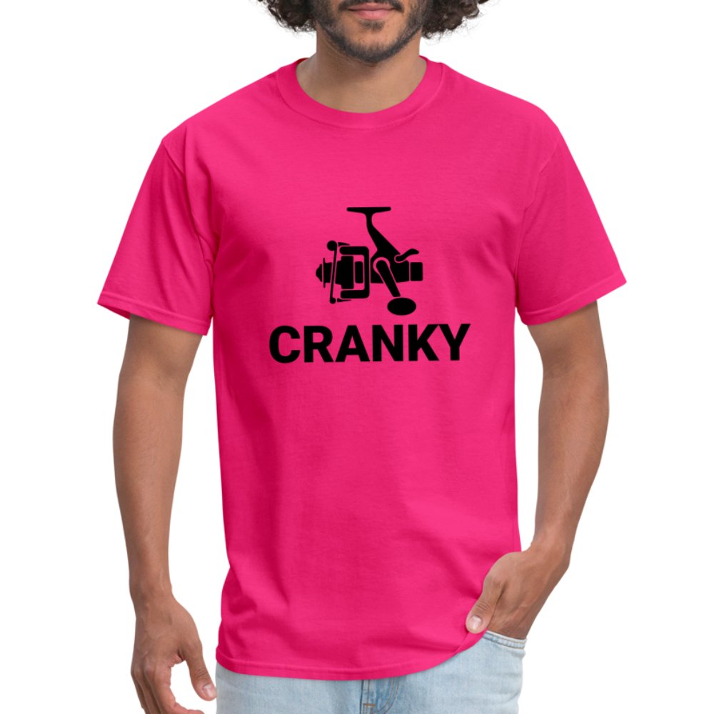 Cranky T-Shirt (Fishing) - fuchsia