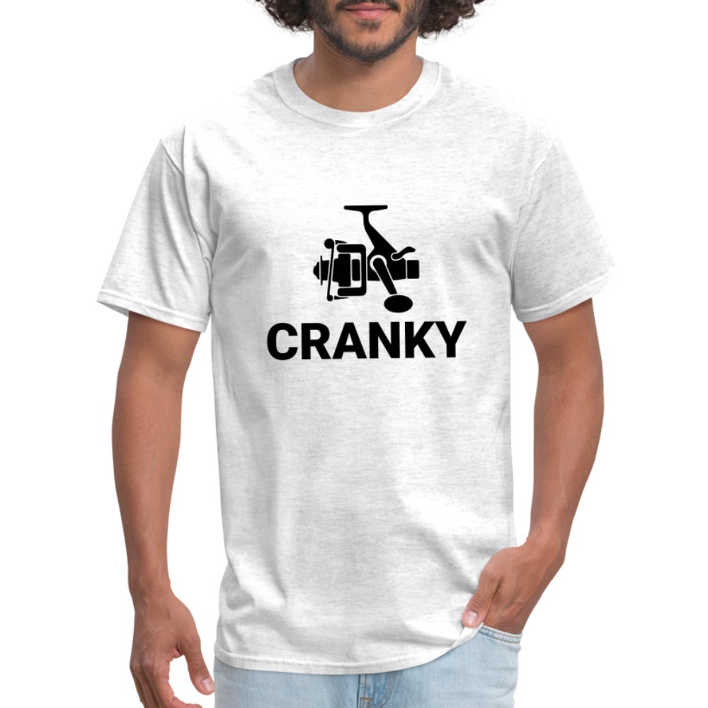 Cranky T-Shirt (Fishing) - light heather gray