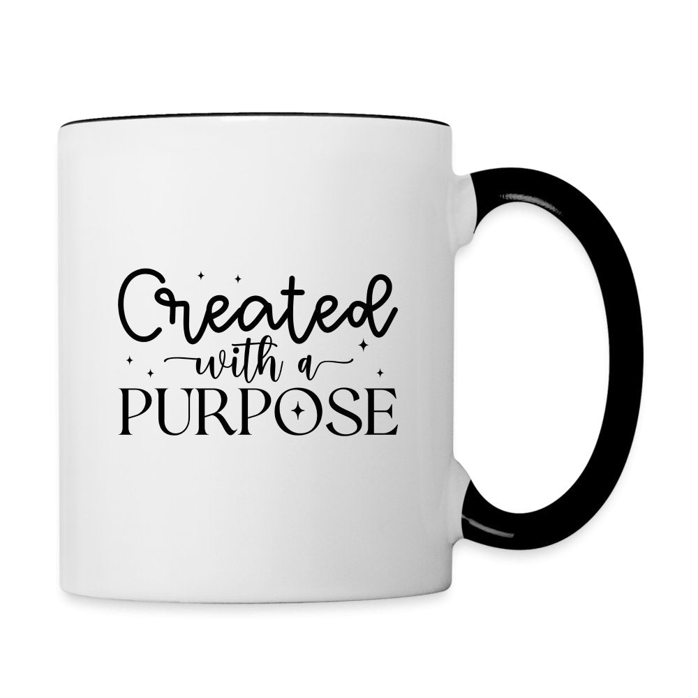 Created with a Purpose Coffee Mug - white/black