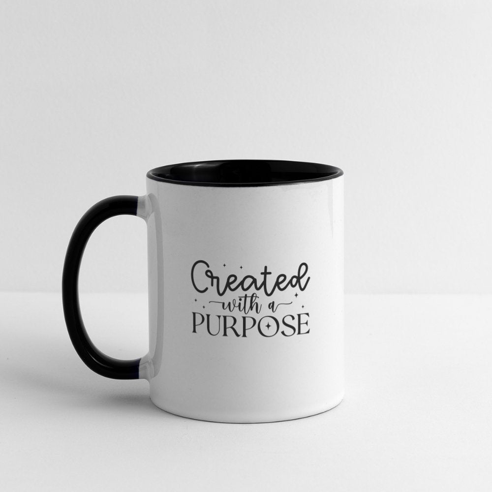 Created with a Purpose Coffee Mug - white/black