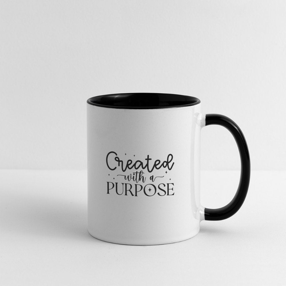 Created with a Purpose Coffee Mug - white/black