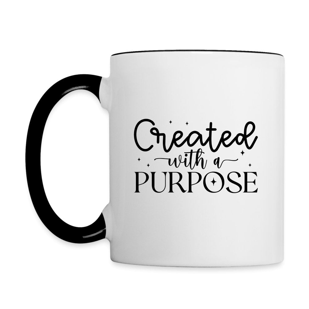 Created with a Purpose Coffee Mug - white/black