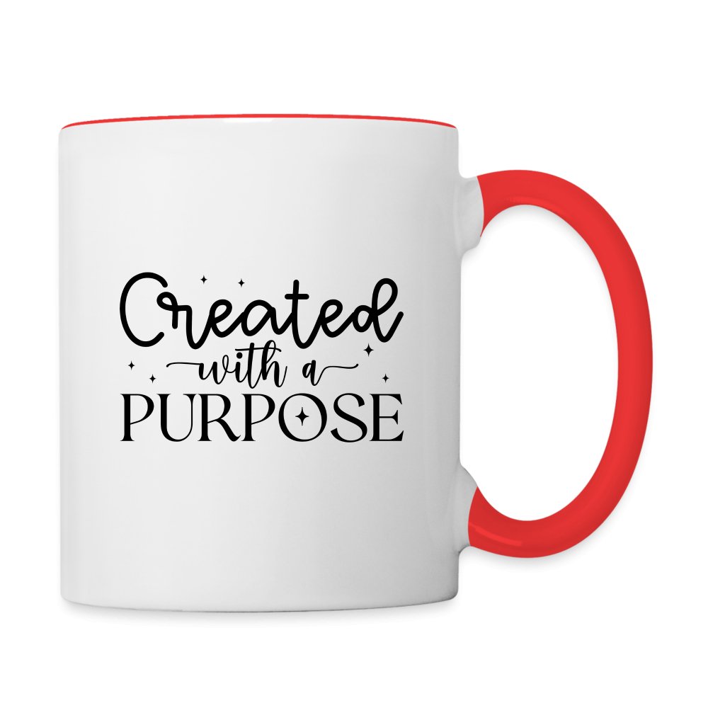 Created with a Purpose Coffee Mug - white/red