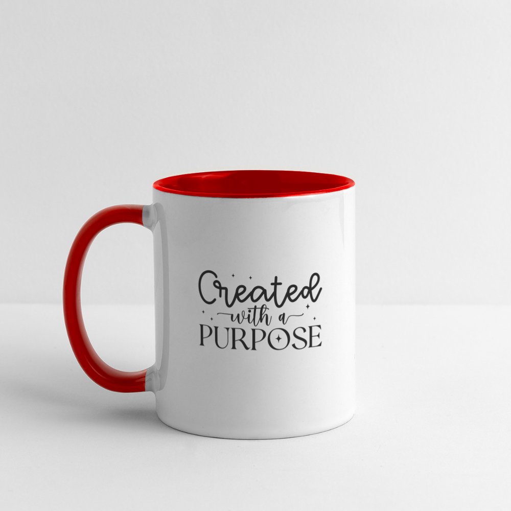 Created with a Purpose Coffee Mug - white/red